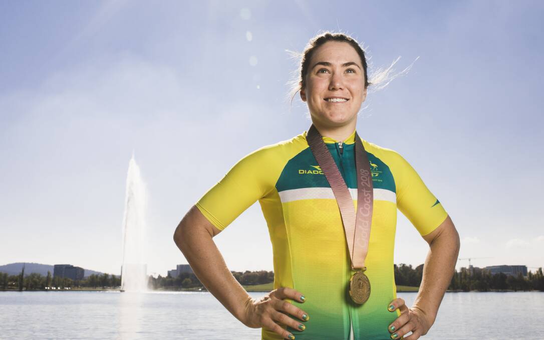 Commonwealth Games gold medalist Chloe Hosking is a great chance to win a stage of the new Tour de France Femmes, according to fellow Canberra cyclist Gracie Elvin. Photo: Jamila Toderas