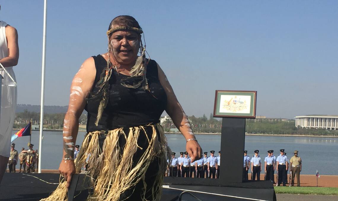 Ngunnawal woman Tina Brown, who welcomed the new citizens in Canberra. Picture: Kirsten Lawson