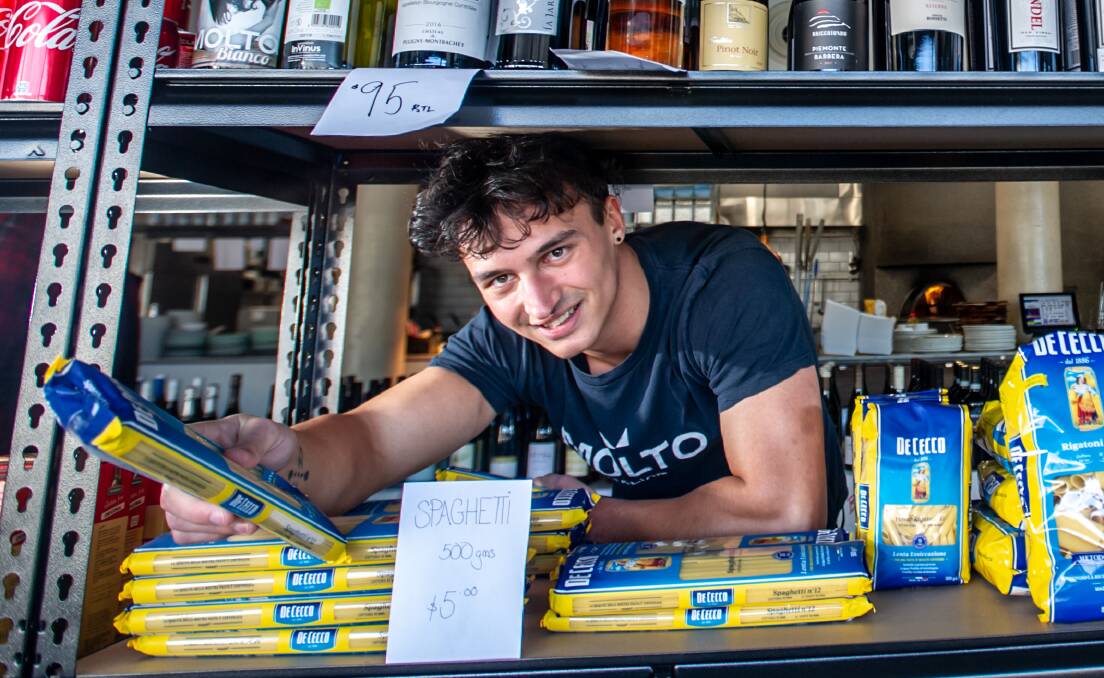Luca Tosolini at Molto, a restaurant now given over to groceries and takeaways. Picture: Karleen Minney