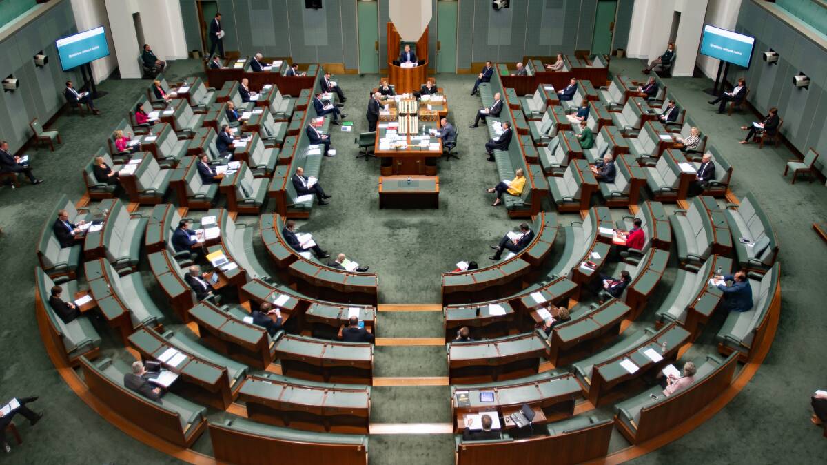 Question Time in a vastly truncated Parliament on Wednesday, ending with a whimper. Picture: Elesa Kurtz