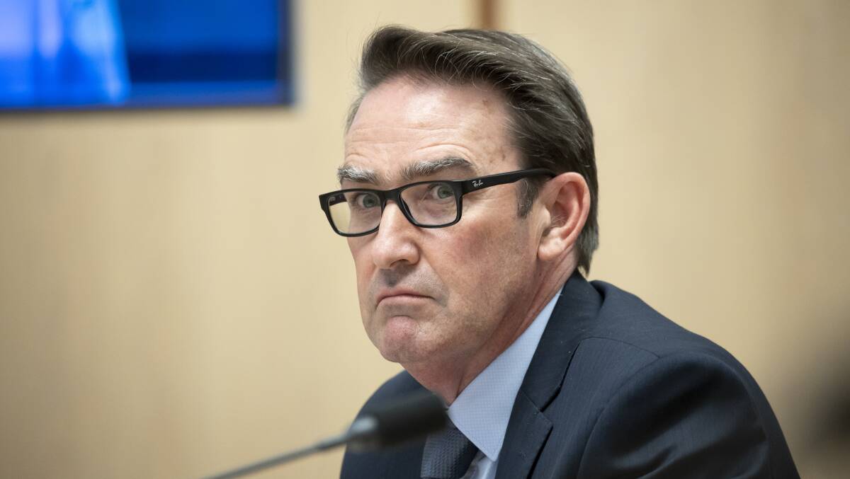 Treasury secretary Steven Kennedy giving evidence at a Senate inquiry on Tuesday. Picture: Sitthixay Ditthavong