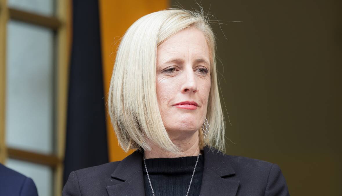 Finance Minister and ACT senator Katy Gallagher says the ACT is "not in a position" to waive the territory's historic housing debt. Picture by Sitthixay Ditthavong 