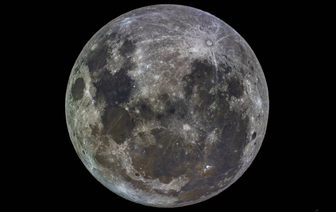 The moon as it appears from the southern hemisphere. Picture: Brendan Keene