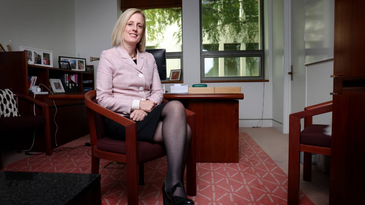 It has been a whirlwind move into government for Senator Katy Gallagher. Picture: James Croucher
