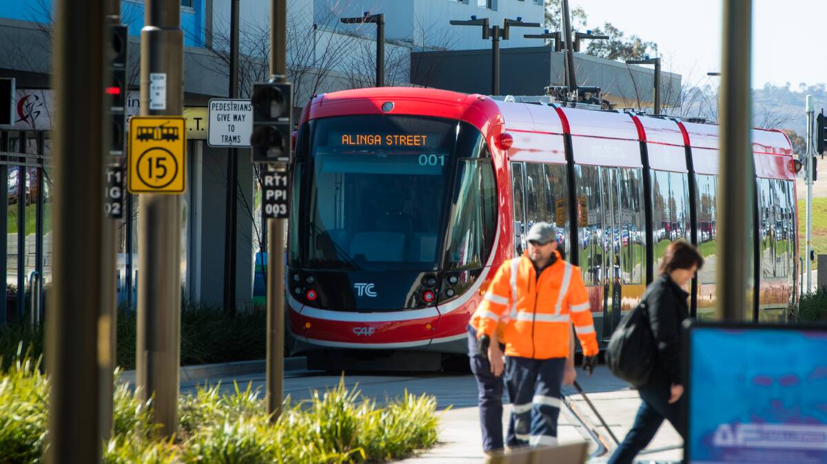 Rail Safety Week has prompted fresh calls for people to be mindful around light rail tracks in Canberra. Picture: Elesa Kurtz