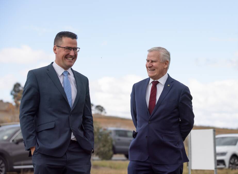 ACT senator Zed Seselja and Deputy Prime Minister Michael McCormack. Picture: Sitthixay Ditthavong