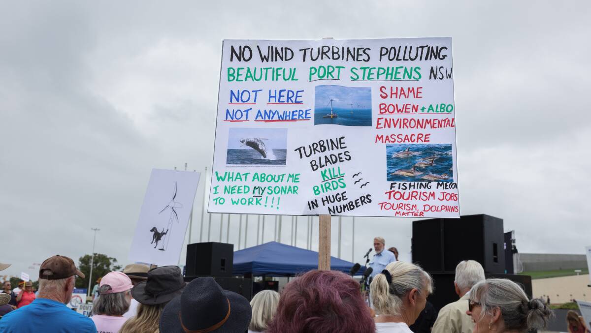 Protesters at the 'reckless renewables' rally in Canberra this week. Picture by Sitthixay Ditthavong
