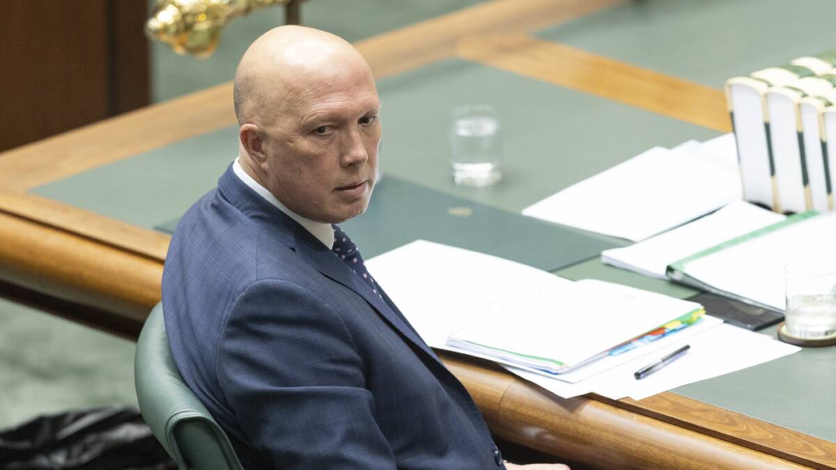 Opposition Leader Peter Dutton delivered a budget reply speech on Thursday. Picture by Keegan Carroll