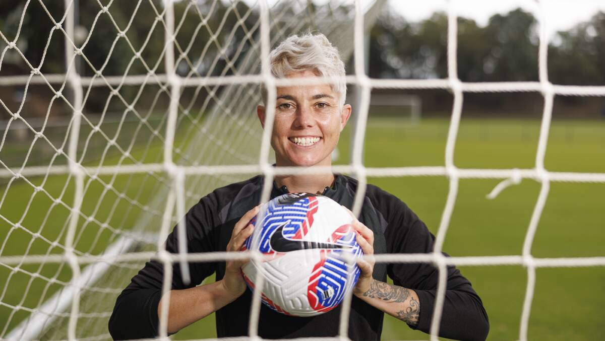 Canberra United Capitan Michelle Heyman. Picture by Keegan Carroll