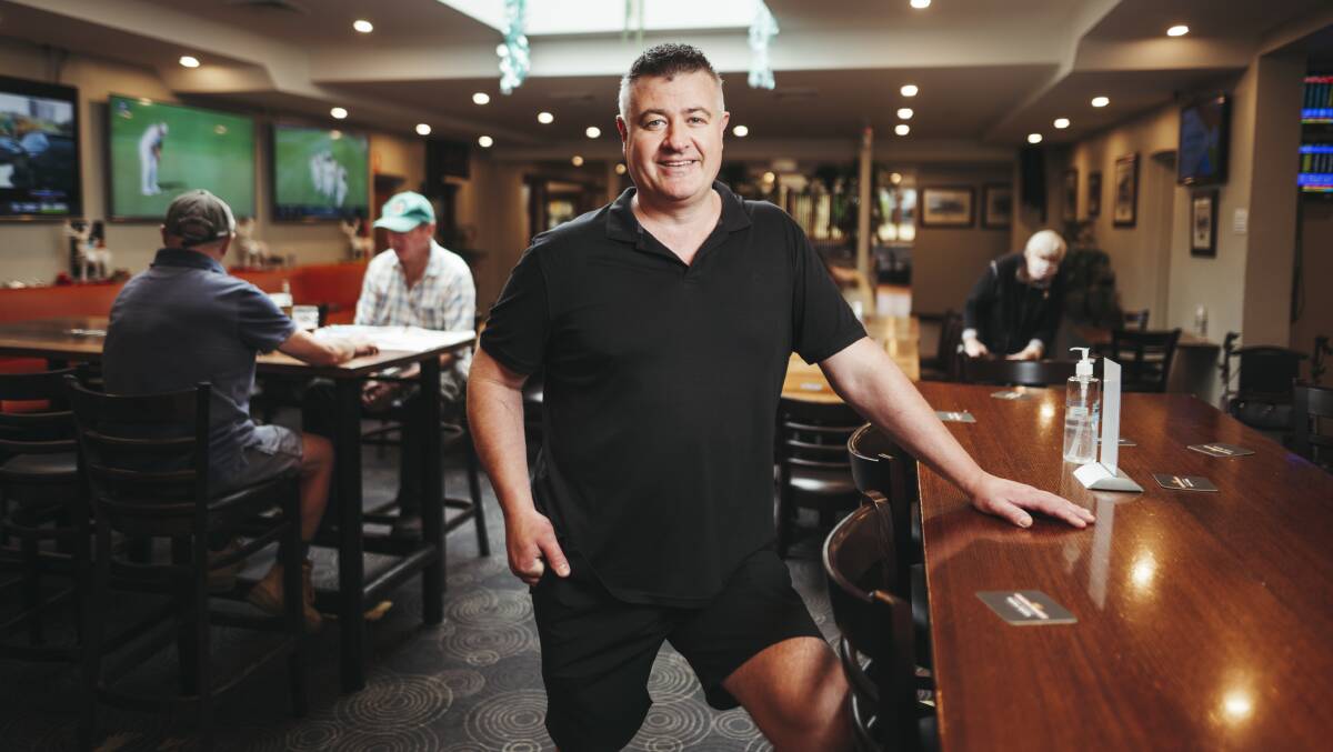 Michael Bagley will only allow vaccinated patrons in his pub. Picture: Dion Georgopoulos.