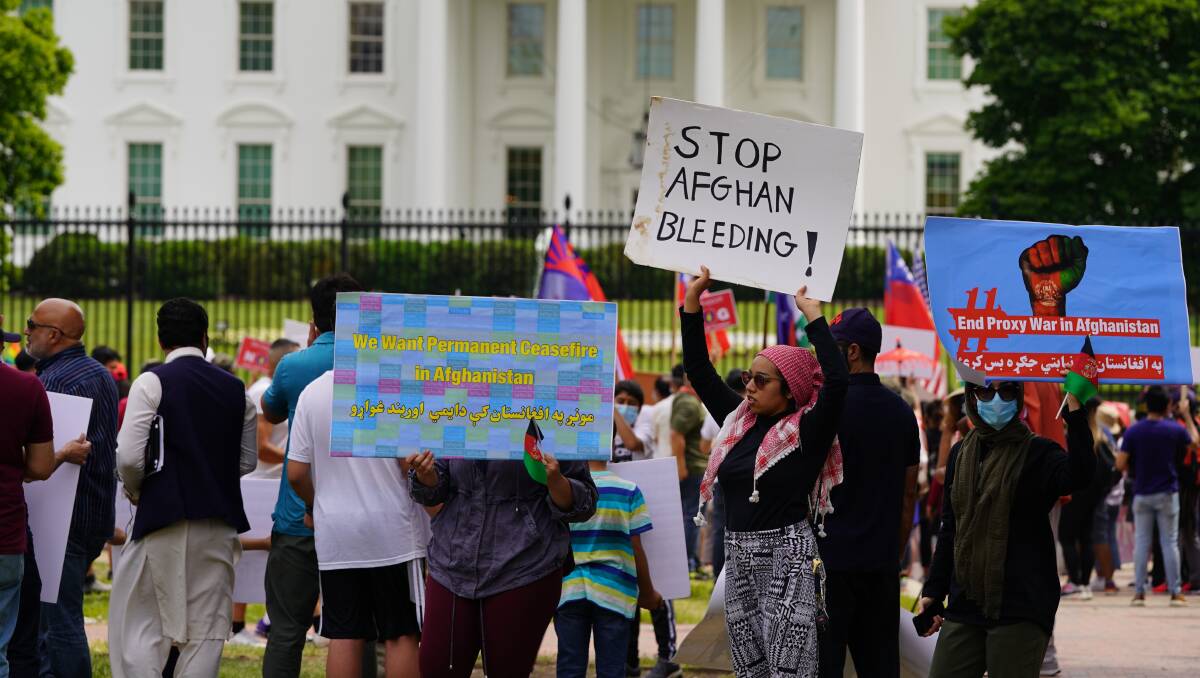Protesters outside the White House earlier this year. Picture: Shutterstock