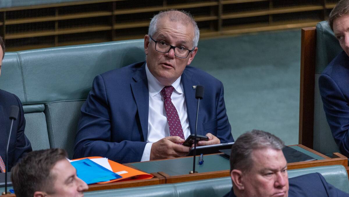 Former prime minister Scott Morrison remains in Parliament. Picture by Gary Ramage