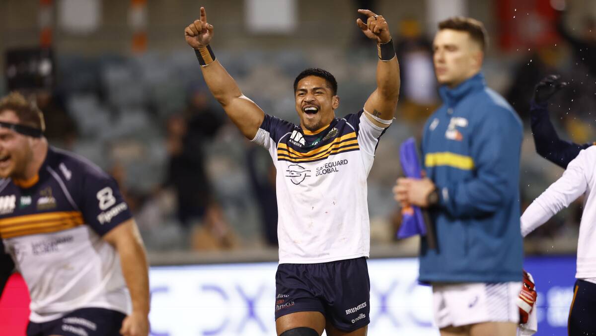 The Brumbies' thrilling win was rugby as the most riveting theatre. Picture by Keegan Carroll