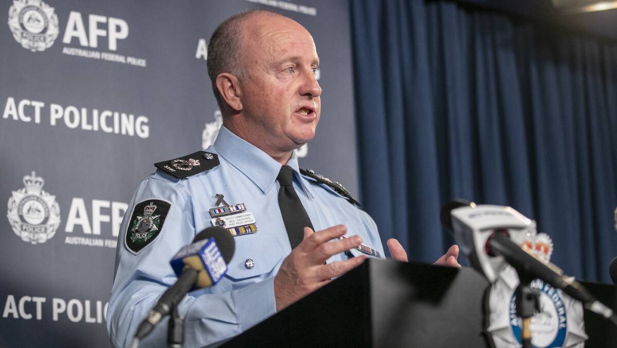 ACT Chief Police Officer Neil Gaughan. Picture: Keegan Carroll
