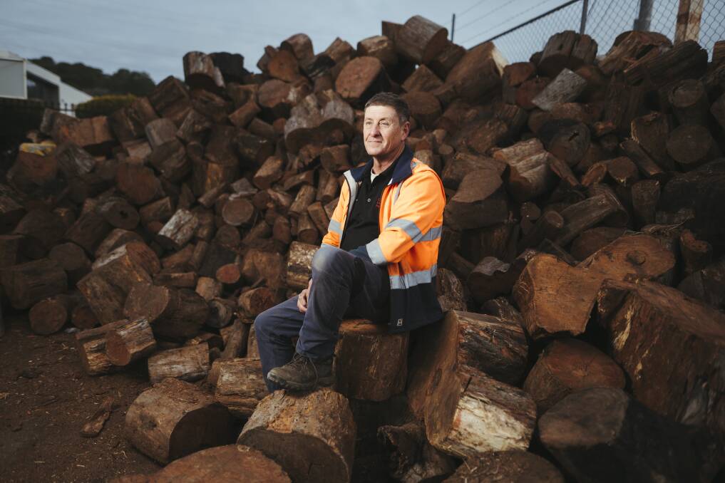Peter Dimmock owner of Rural Firewood Supplies says demand for firewood continues to skyrocket. Picture: Dion Georgopoulos