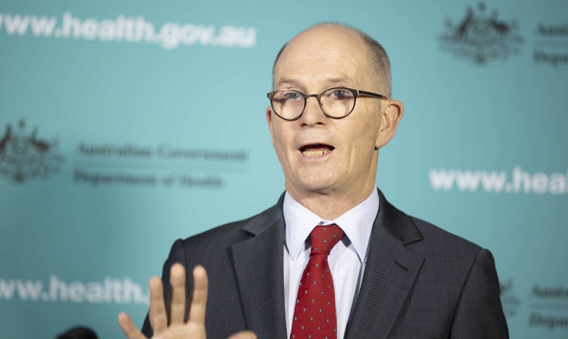 Chief medical officer Paul Kelly has defended the federal government's COVID vaccine strategy. Picture: Sitthixay Ditthavong 