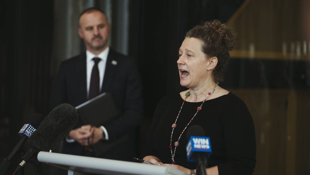 Victoria's extended lockdown could see Chief Health Officer Kerryn Coleman's stay-at-home orders prolonged in the ACT. Picture: Dion Georgopulos