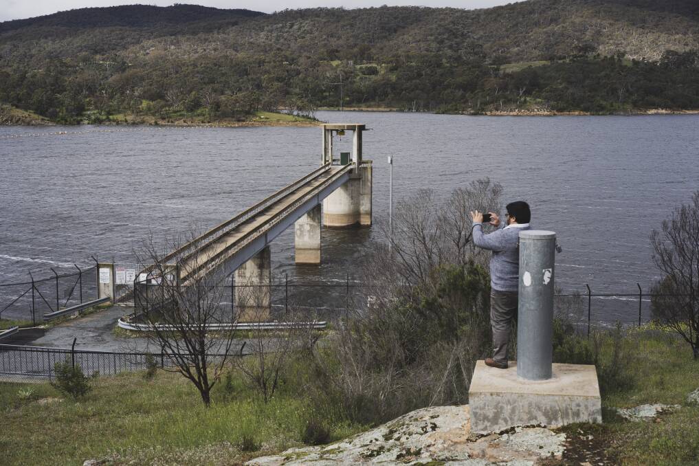 Googong Dam could hit 100 per cant capacity by the end of the year. Picture: Dion Georgopoulos