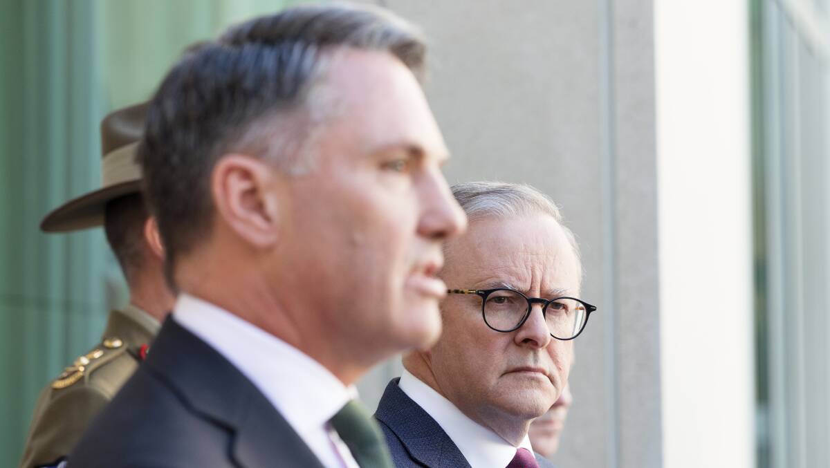 Defence Minister Richard Marles and Prime Minister Anthony Albanese. Picture by Sitthixay Ditthavong