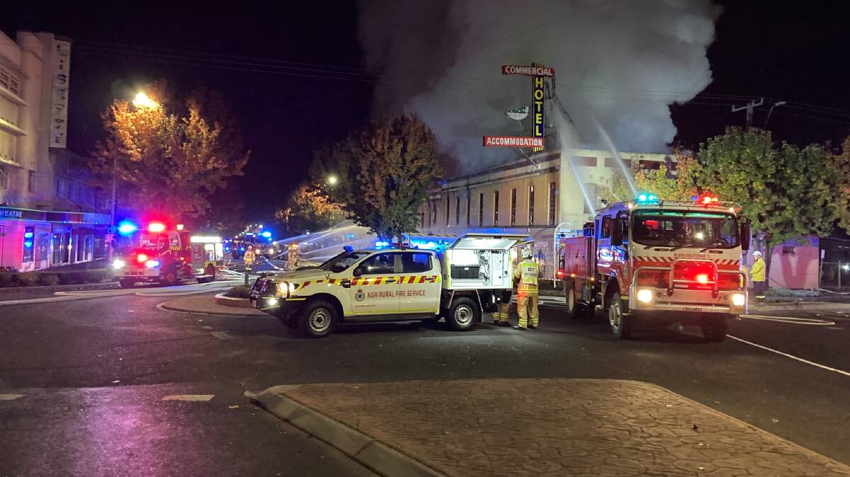 About 30 firefighters and other personnel were on the scene of the blaze early on Monday morning. Picture NSW RFS Southern Tablelands Zone Facebook
