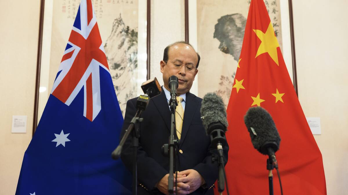 Chinese ambassador to Australia Xiao Qian. Picture by Keegan Carroll