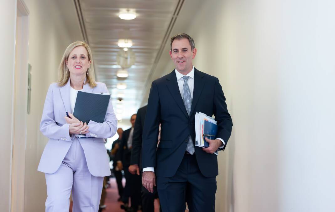 Finance Minister Katy Gallagher and Treasurer Jim Chalmers. Picture by Sitthixay Ditthavong