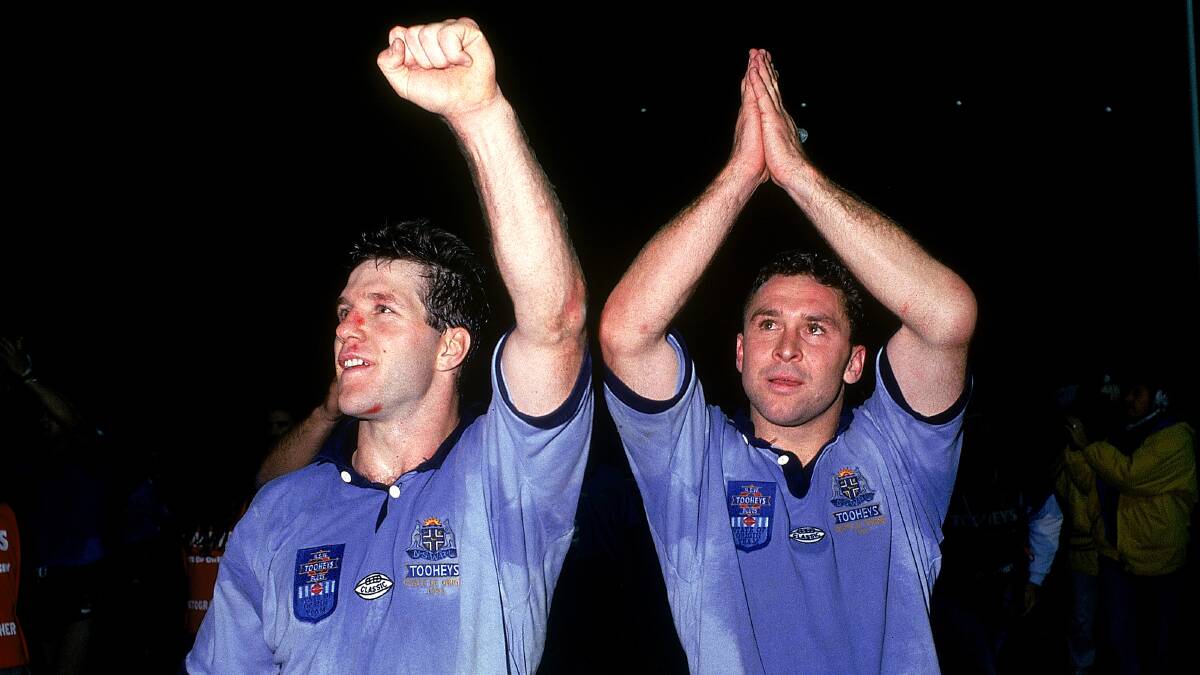 Ricky Stuart (right) represented NSW as a player and a coach. Picture: Getty Images