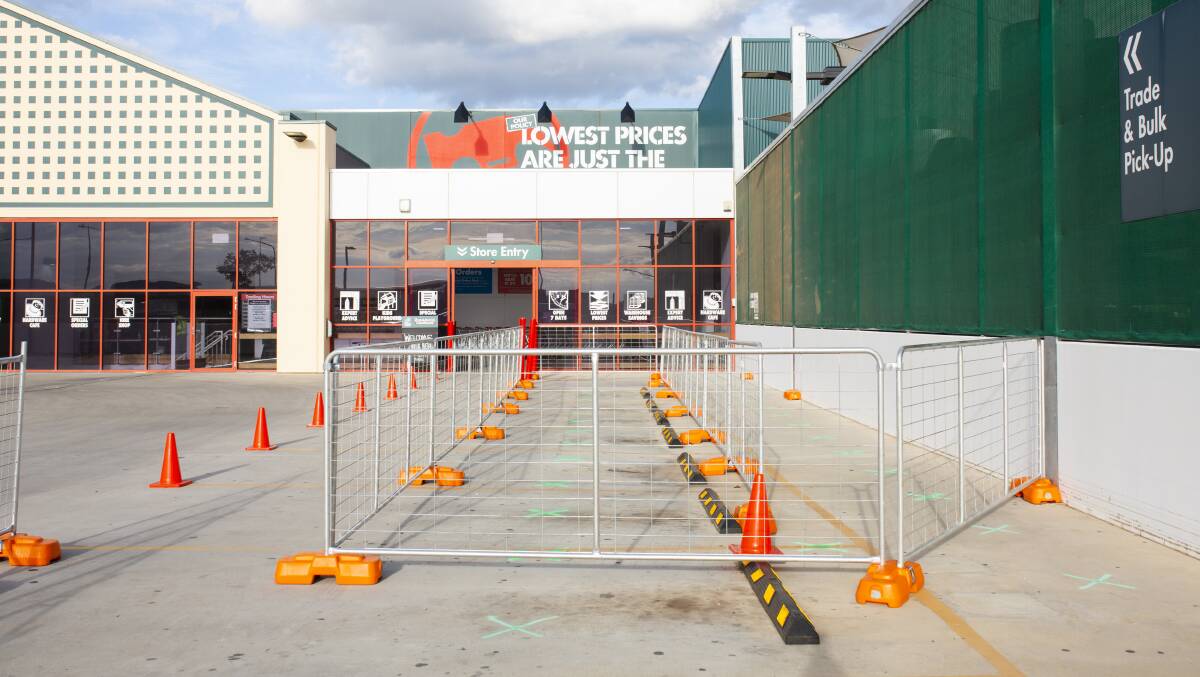 Bunnings have put in extra measures to keep everyone safe. Picture: Jamila Toderas 