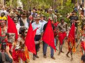 Prime Minister Anthony Albanese at the Garma festival. Picture: Getty Images