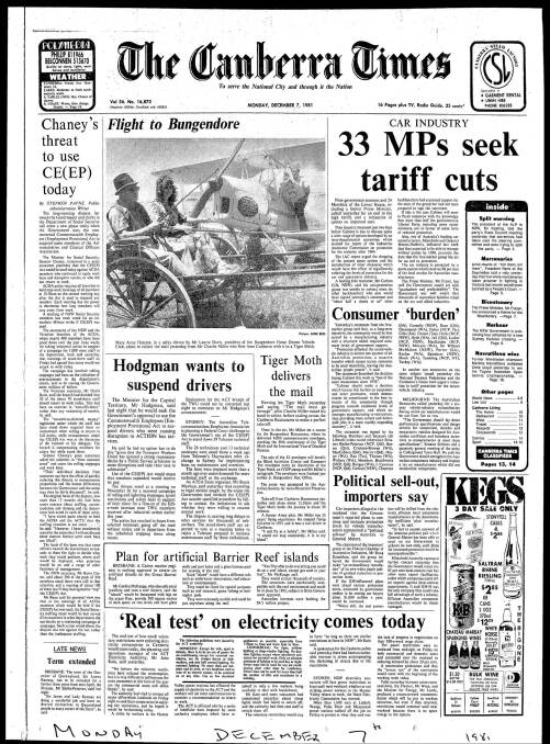 Times Past: December 7, 1981