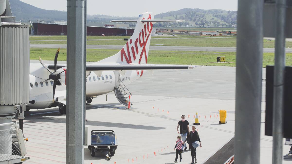 Virgin flights between Canberra and Sydney will relaunch soon. Picture: Dion Georgopoulos