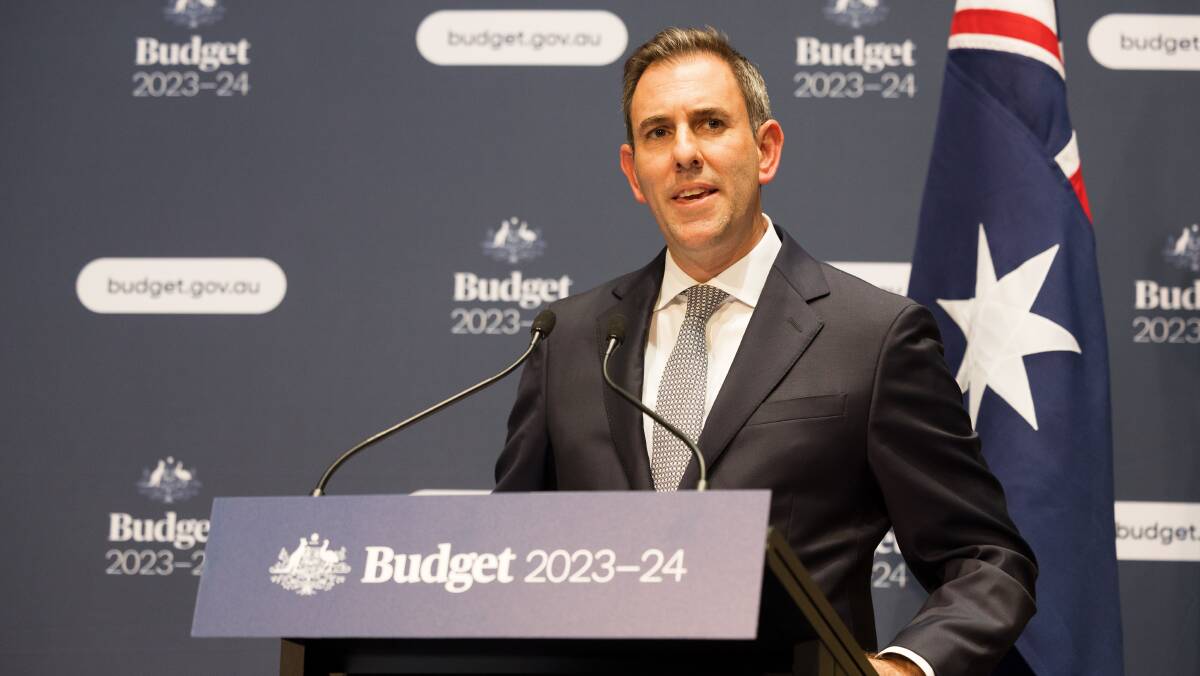 Treasurer Jim Chalmers on budget night last year. Picture by Sitthixay Ditthavong