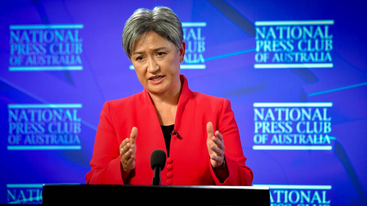 Foreign Minister Penny Wong at the National Press Club last year. Picture by Elesa Kurtz