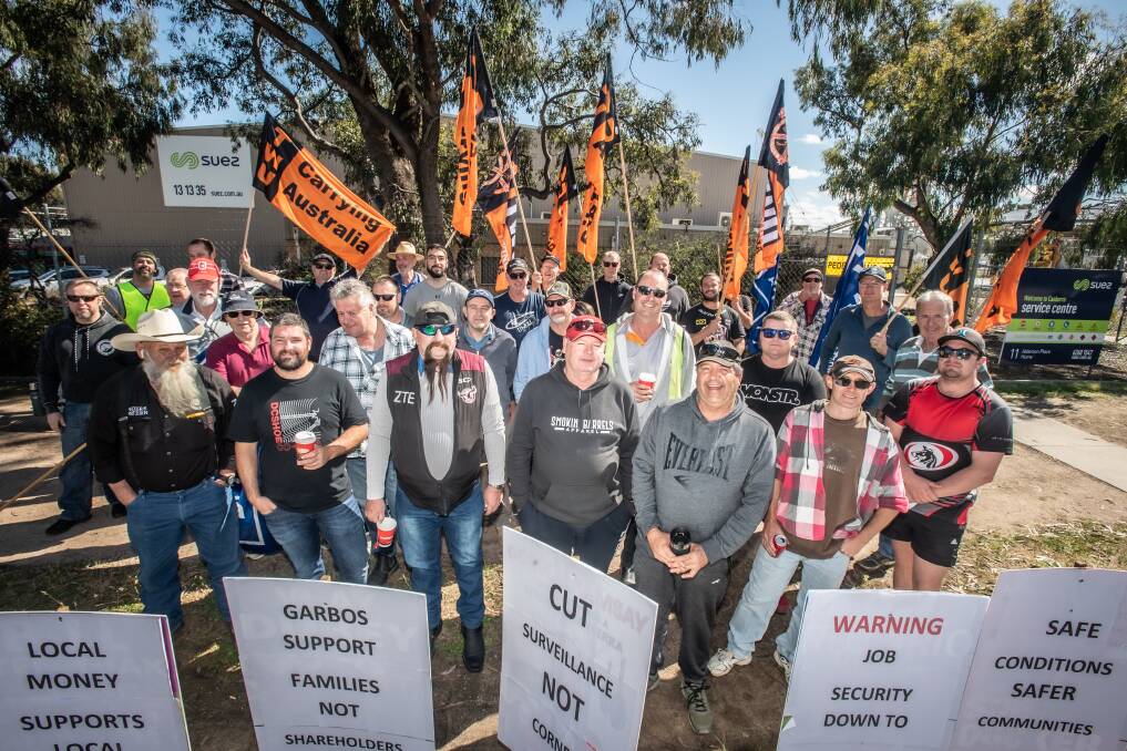ACT garbage truck drivers are striking over a pay dispute. Picture: Karleen Minney