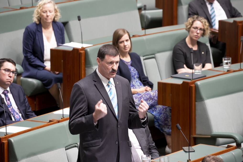 Outgoing Member for Eden-Monaro Mike Kelly in Parliament earlier this year. Picture: Sitthixay Ditthavong