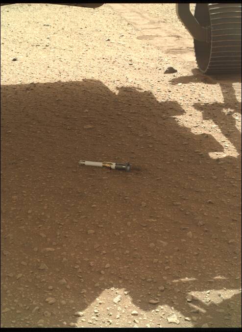 NASAs Perseverance rover deposited the first of several samples onto the Martian surface last week. Picture NASA/JPL-Caltech/MSSS