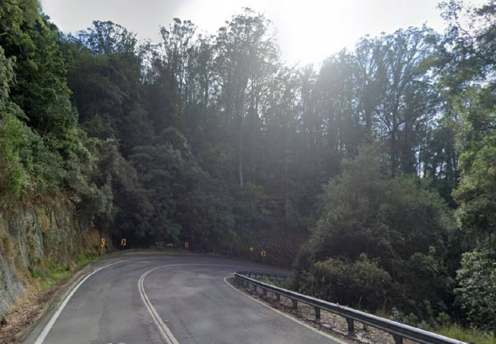 There has been a landslide at Pooh Corner o the Kings Highway. Picture: Google Maps