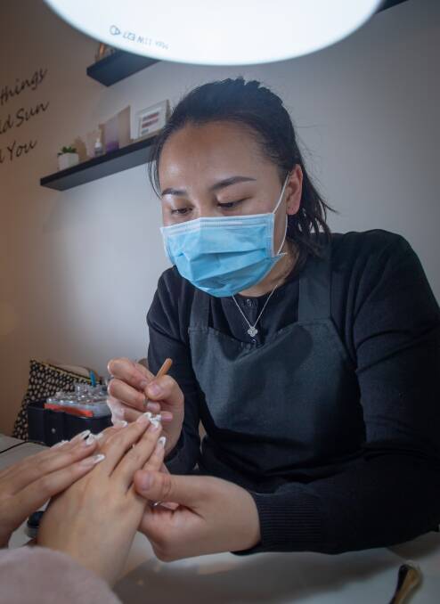 Nono nail boutique owner Nono Qiao prepares to re-open. Picture: Karleen Minney