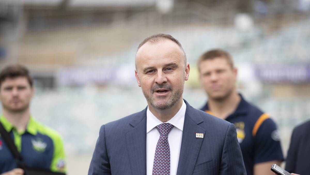 Chief Minister Andrew Barr says there will be no rush to build a new Canberra stadium. Picture: Sitthixay Ditthavong