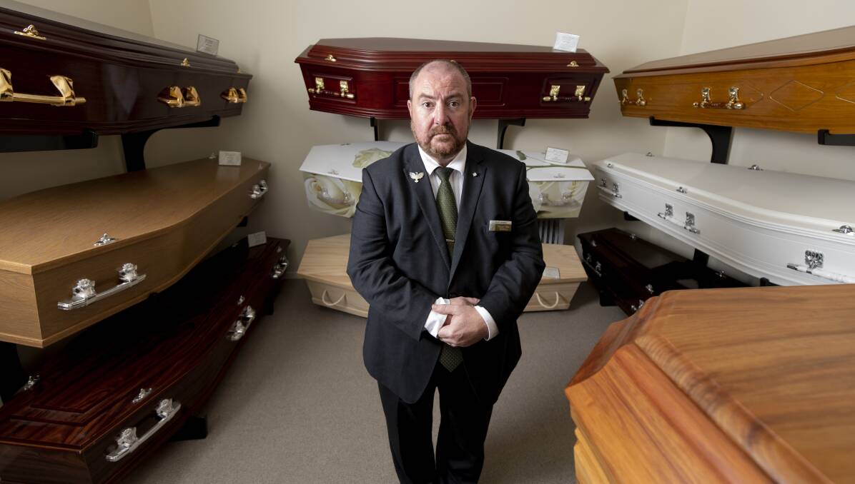 Toscan Dinn funeral director Paul Compton. Picture: Sitthixay Ditthavong