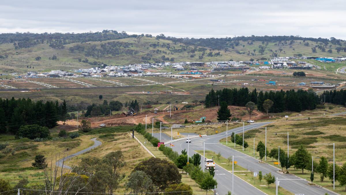 A new suburb being built in Canberra. Picture by Elesa Kurtz