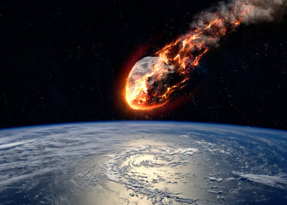 A meteor glowing as it enters the Earth's atmosphere. Elements of this image furnished by NASA. Picture: Shutterstock