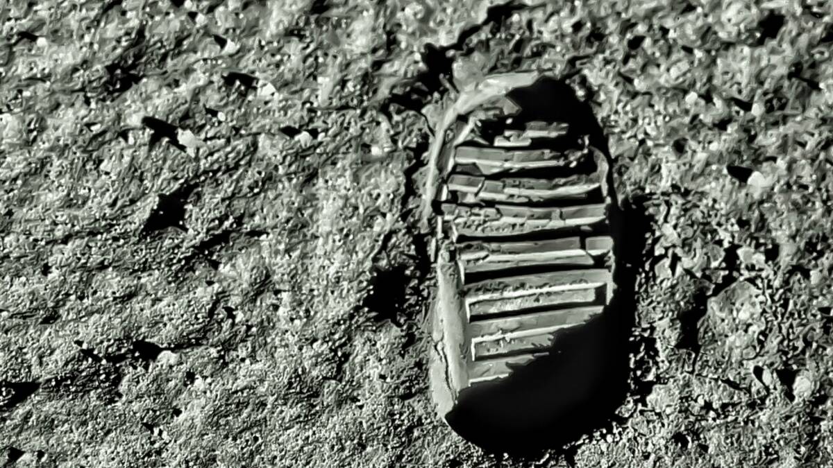Buzz Aldrin's footprint on the moon. Picture Shutterstock