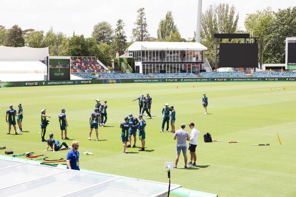 The Australian cricket team is coming back to Manuka Oval. Picture: Jamila Toderas