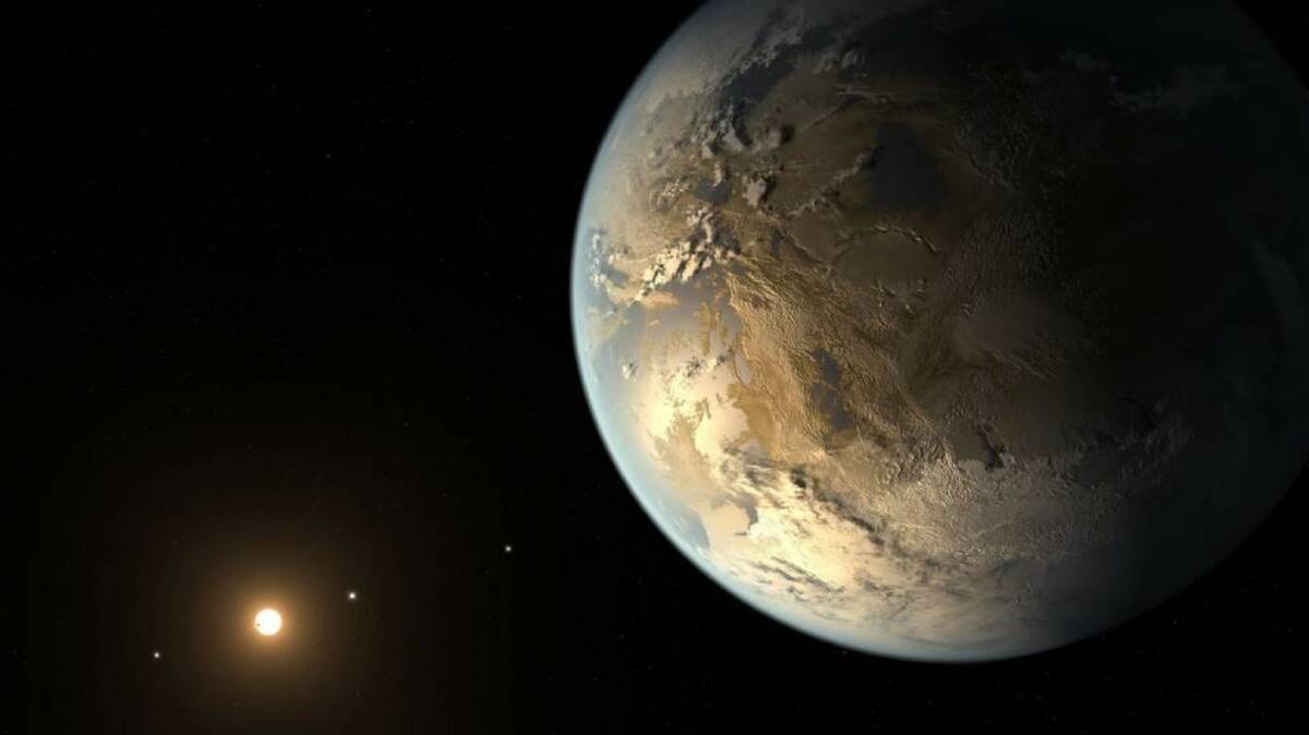 An artist's impression of the exoplanet Kepler-186f. Picture NASA