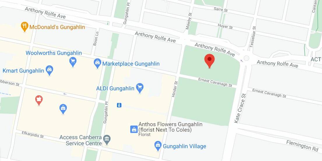 The proposed development location, shown with a red pin. Picture: Google Maps