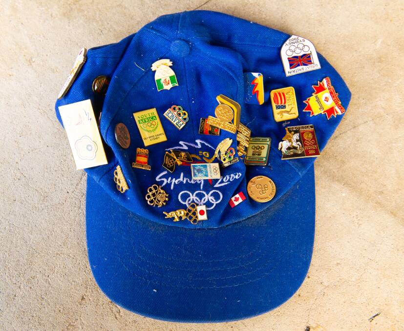 Peter Sands' hat from his time driving buses at the Sydney Olympics. Picture: Elesa Kurtz 