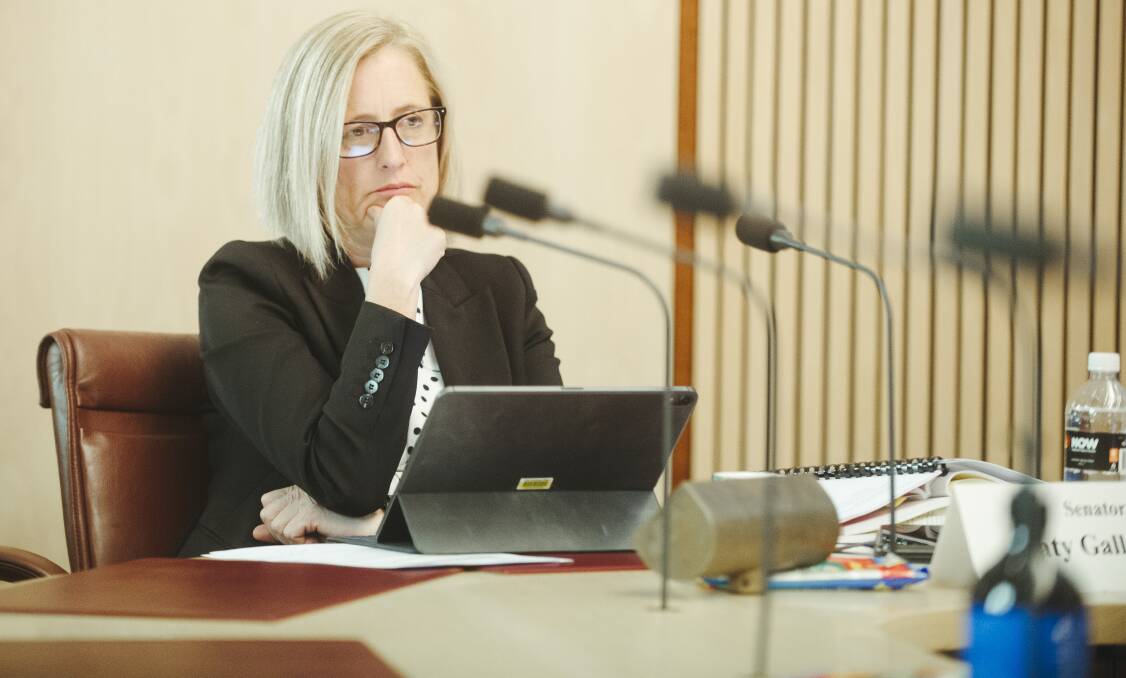 Senator Katy Gallagher asked the Department of Finance about the contracts in Senate estimates this week. Picture: Dion Georgopoulos