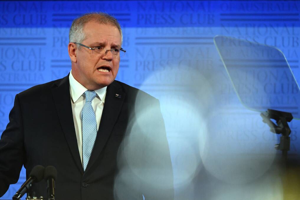 Scott Morrison heralded significant industrial relations reform on Tuesday at the National Press Club. Picture: AAP/Mick Tsikas