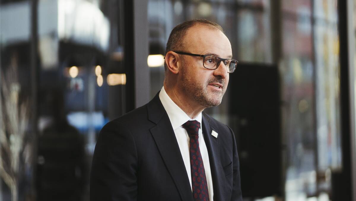 Chief Minister Andrew Barr suggested the Commonwealth should consider building dedicated quarantine facilities in the ACT. Picture: Dion Georgopoulos